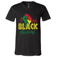 I Am Black History Month African American Pride Celebration V-Neck T-Shirt