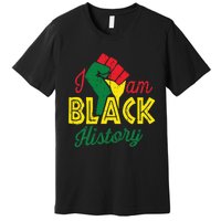 I Am Black History Month African American Pride Celebration Premium T-Shirt