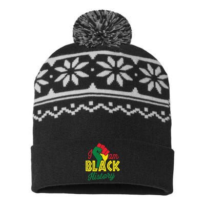 I Am Black History Month African American Pride Celebration USA-Made Snowflake Beanie