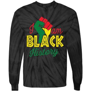 I Am Black History Month African American Pride Celebration Tie-Dye Long Sleeve Shirt