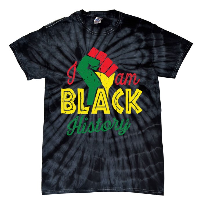 I Am Black History Month African American Pride Celebration Tie-Dye T-Shirt