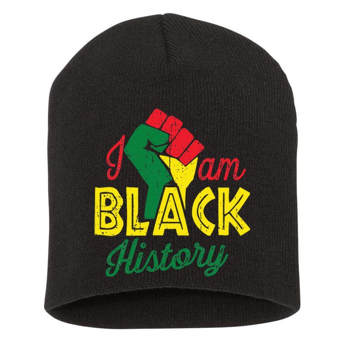 I Am Black History Month African American Pride Celebration Short Acrylic Beanie