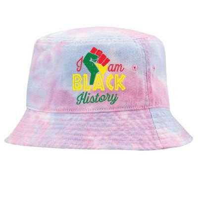 I Am Black History Month African American Pride Celebration Tie-Dyed Bucket Hat