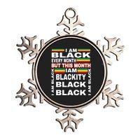 I Am Black Every Month Metallic Star Ornament