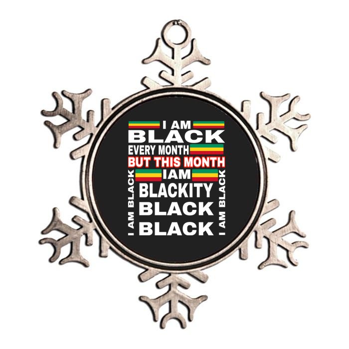 I Am Black Every Month Metallic Star Ornament