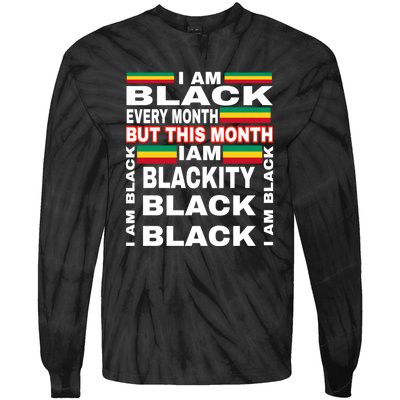 I Am Black Every Month Tie-Dye Long Sleeve Shirt