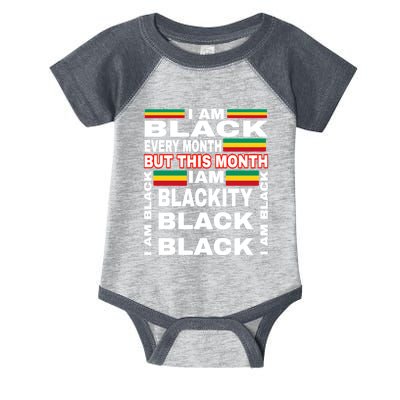 I Am Black Every Month Infant Baby Jersey Bodysuit