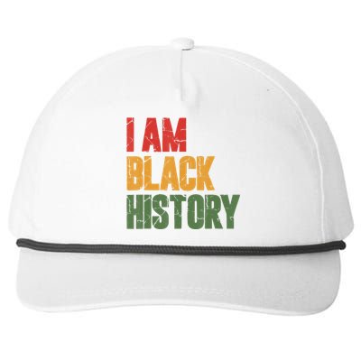 I Am Black History funny Black History Month Snapback Five-Panel Rope Hat