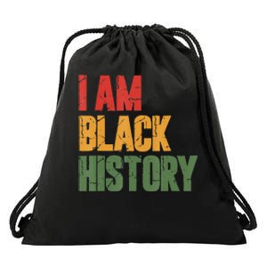 I Am Black History funny Black History Month Drawstring Bag