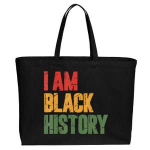 I Am Black History funny Black History Month Cotton Canvas Jumbo Tote