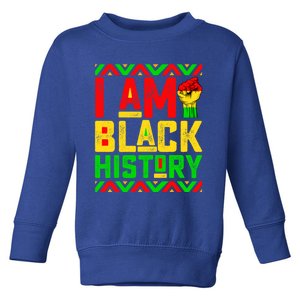 I Am Black History Month Pink And Green Juneteenth Gift Toddler Sweatshirt