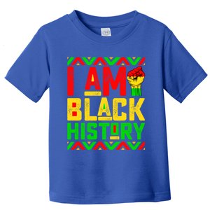 I Am Black History Month Pink And Green Juneteenth Gift Toddler T-Shirt