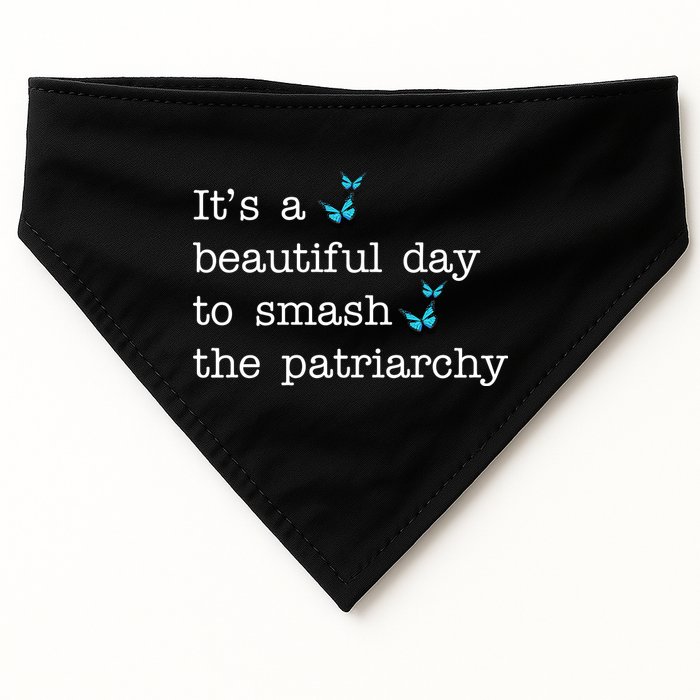 It's A Beautiful Day To Smash The Patriarchy Feminism USA-Made Doggie Bandana