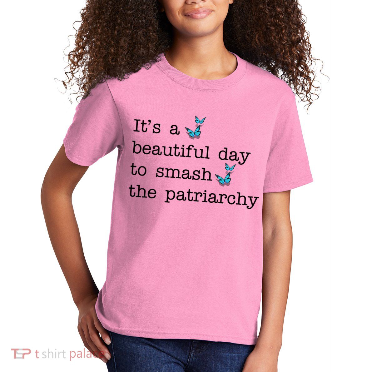 It's A Beautiful Day To Smash The Patriarchy Feminism Kids T-Shirt
