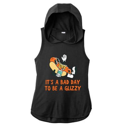 It’S A Bad Day To Be A Glizzy 4th Of July Hot Dog Lovers Ladies PosiCharge Tri-Blend Wicking Draft Hoodie Tank