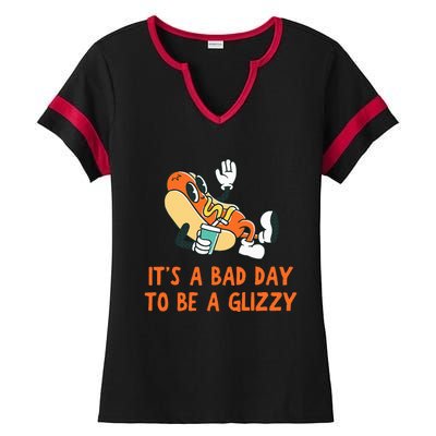 It’S A Bad Day To Be A Glizzy 4th Of July Hot Dog Lovers Ladies Halftime Notch Neck Tee