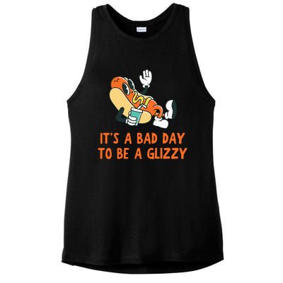 It’S A Bad Day To Be A Glizzy 4th Of July Hot Dog Lovers Ladies PosiCharge Tri-Blend Wicking Tank