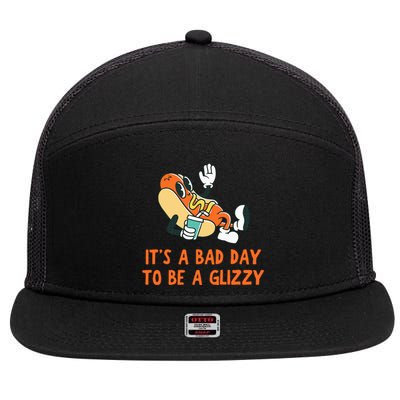 It’S A Bad Day To Be A Glizzy 4th Of July Hot Dog Lovers 7 Panel Mesh Trucker Snapback Hat