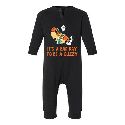 It’S A Bad Day To Be A Glizzy 4th Of July Hot Dog Lovers Infant Fleece One Piece