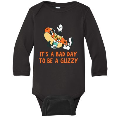 It’S A Bad Day To Be A Glizzy 4th Of July Hot Dog Lovers Baby Long Sleeve Bodysuit