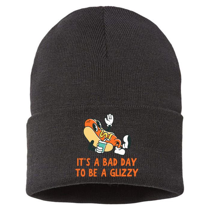 It’S A Bad Day To Be A Glizzy 4th Of July Hot Dog Lovers Sustainable Knit Beanie