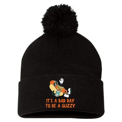 It’S A Bad Day To Be A Glizzy 4th Of July Hot Dog Lovers Pom Pom 12in Knit Beanie