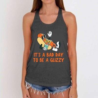 It’S A Bad Day To Be A Glizzy 4th Of July Hot Dog Lovers Women's Knotted Racerback Tank