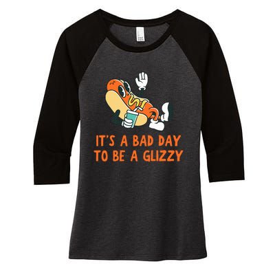 It’S A Bad Day To Be A Glizzy 4th Of July Hot Dog Lovers Women's Tri-Blend 3/4-Sleeve Raglan Shirt