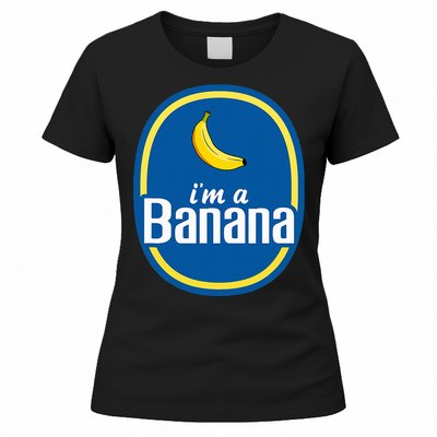 IM A Banana Costume Halloween Fruit Sticker Yellow Women's T-Shirt