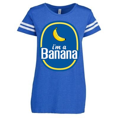 IM A Banana Costume Halloween Fruit Sticker Yellow Enza Ladies Jersey Football T-Shirt