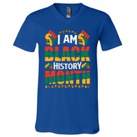 I Am Black History Month Gift V-Neck T-Shirt