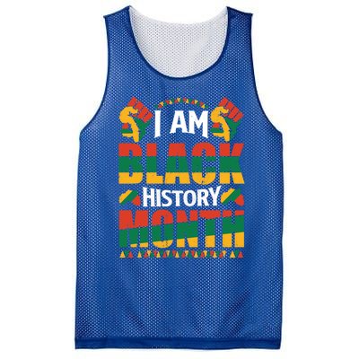 I Am Black History Month Gift Mesh Reversible Basketball Jersey Tank