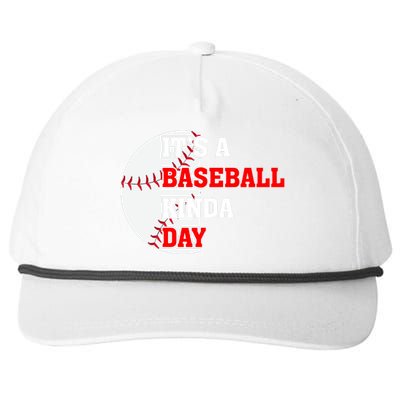 It's A Baseball Kinda Day Baseball Gift Snapback Five-Panel Rope Hat