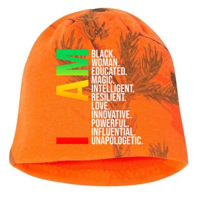 I Am Black Educated Melanin I Am Black History Meaningful Gift Kati - Camo Knit Beanie