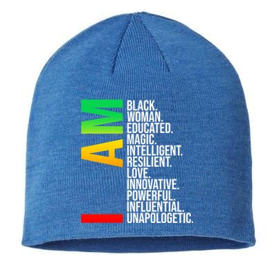 I Am Black Educated Melanin I Am Black History Meaningful Gift Sustainable Beanie