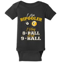 I Am Bipooler Snooker Game Billiards Lover Pool Player Baby Bodysuit