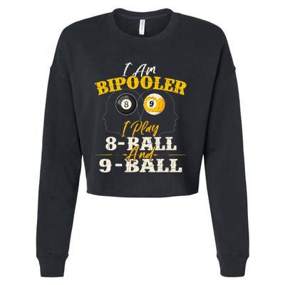 I Am Bipooler Snooker Game Billiards Lover Pool Player Cropped Pullover Crew