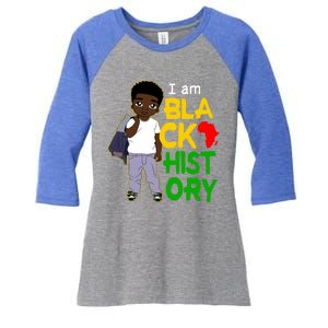 I Am Black History Gift I Am African American Funny Gift Women's Tri-Blend 3/4-Sleeve Raglan Shirt