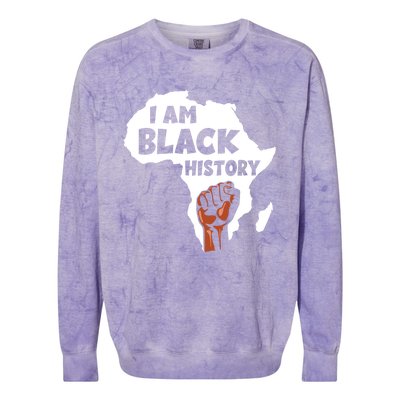 I Am Black History Month Juneteenth African Melanin Blm Gift Colorblast Crewneck Sweatshirt