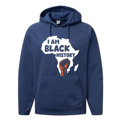 I Am Black History Month Juneteenth African Melanin Blm Gift Performance Fleece Hoodie