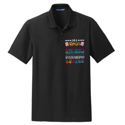 IM A Bingo Endless Loving Activity Assistant Dry Zone Grid Polo