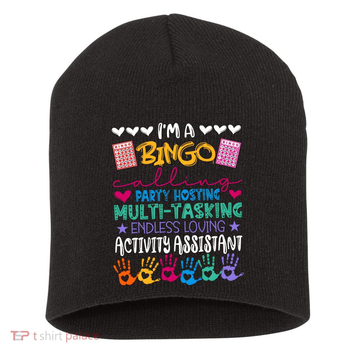 IM A Bingo Endless Loving Activity Assistant Short Acrylic Beanie