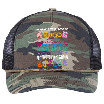 IM A Bingo Endless Loving Activity Assistant Retro Rope Trucker Hat Cap