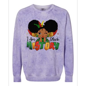 I Am Black History Month African American Queen Colorblast Crewneck Sweatshirt