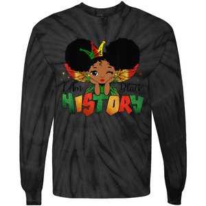 I Am Black History Month African American Queen Tie-Dye Long Sleeve Shirt