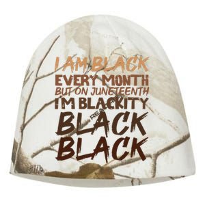 I Am Black Every Month Juneteenth Blackity Women Kati - Camo Knit Beanie