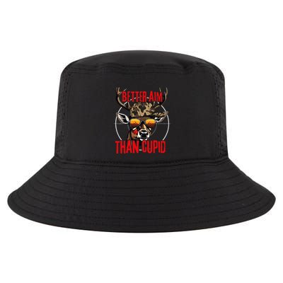 I Aim Better Than Cupid Hunting Valentine’S Day Cool Comfort Performance Bucket Hat