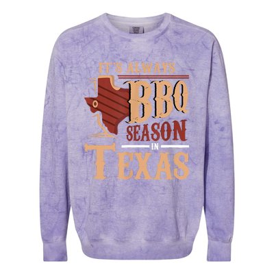 Its Always BBQ Season In Texas Barbecue Colorblast Crewneck Sweatshirt