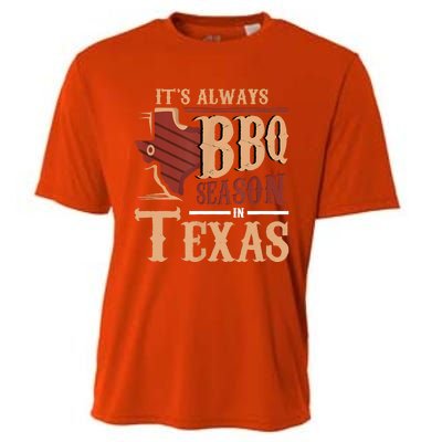 Its Always BBQ Season In Texas Barbecue Cooling Performance Crew T-Shirt