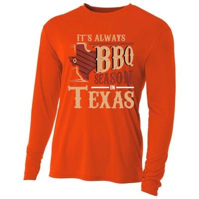 Its Always BBQ Season In Texas Barbecue Cooling Performance Long Sleeve Crew